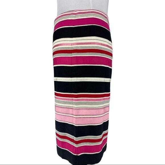 Talbots Women's NWT Pink Black Striped Ribbon Career Pencil Skirt Size 4P/W30 - Picture 4 of 15